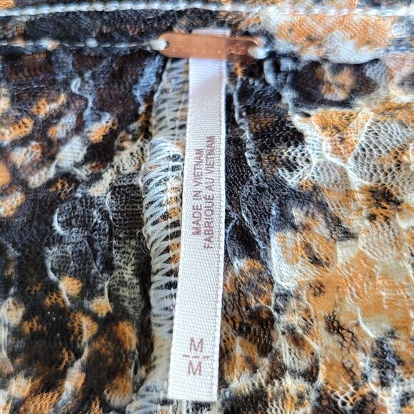 NWT FREE PEOPLE Out For The Night Snakeskin Print Top Medium M - Picture 5 of 5